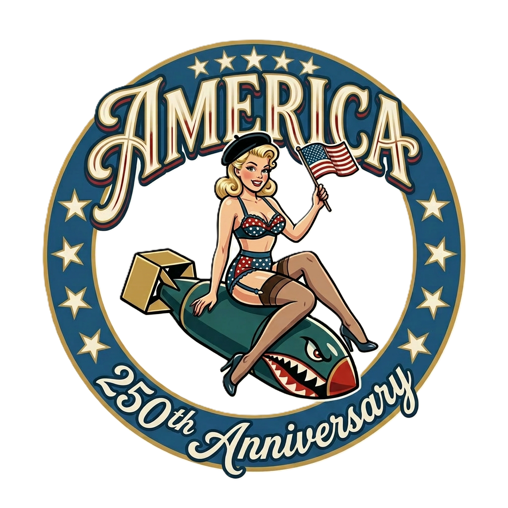 Limited Edition 250th American Anniversary Pin-Up Style T-Shirt