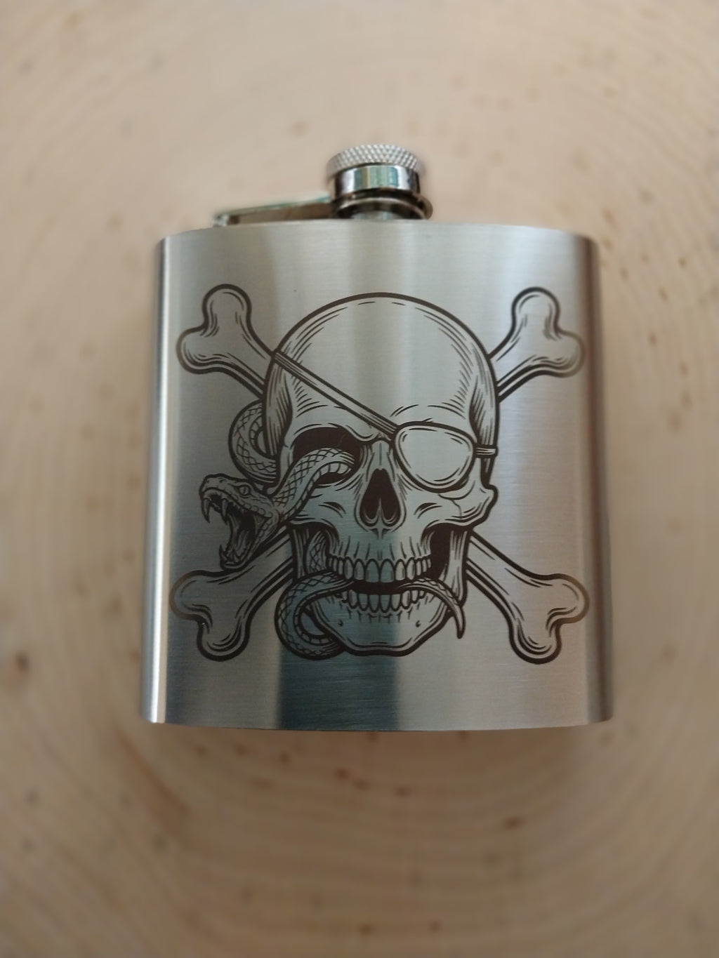 Skull & Snake Flask