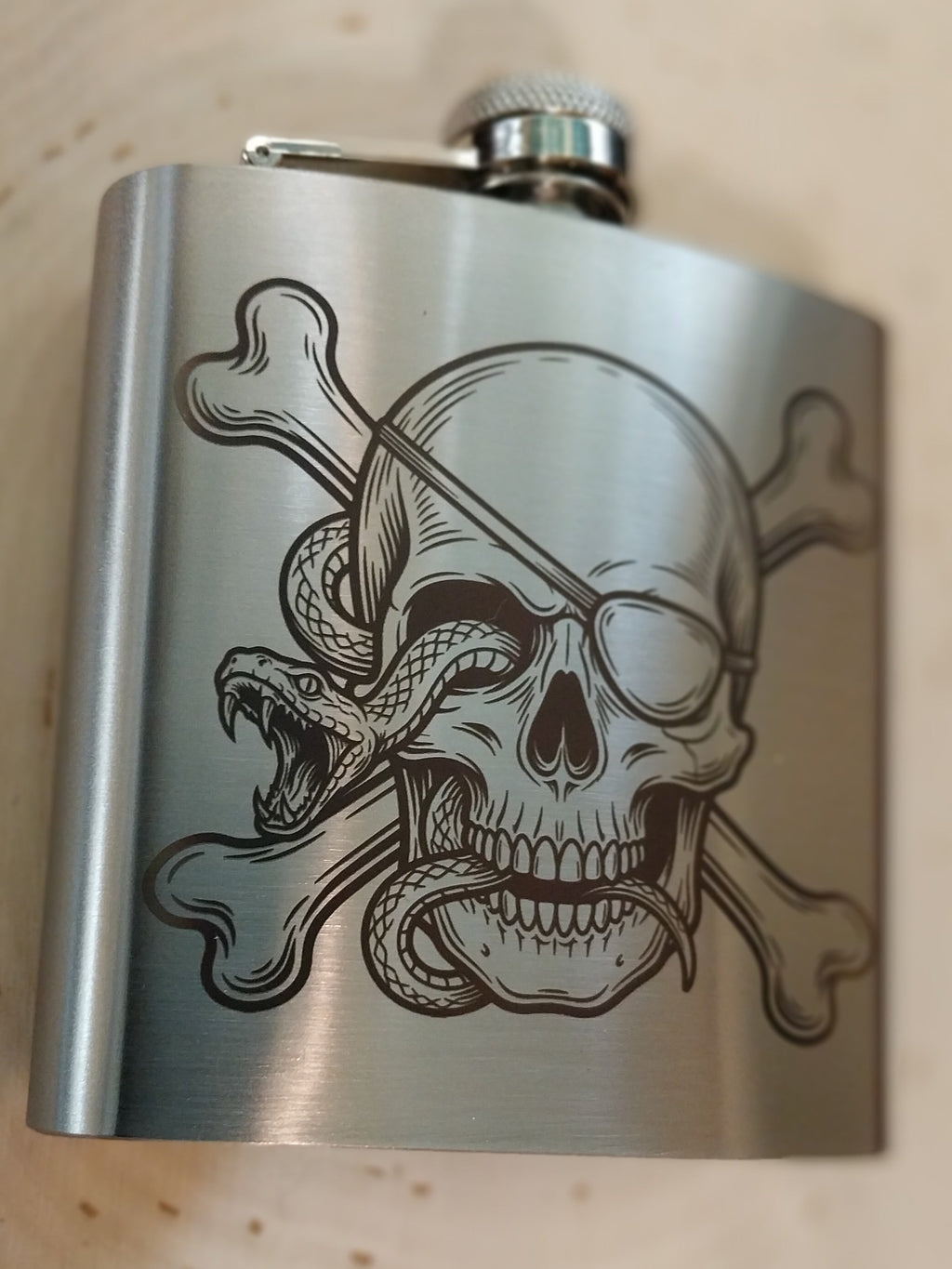 Skull & Snake Flask