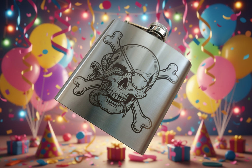 Skull & Snake Flask