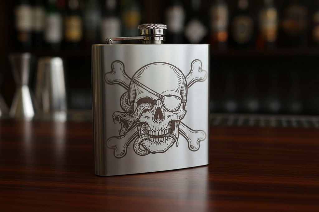 Skull & Snake Flask