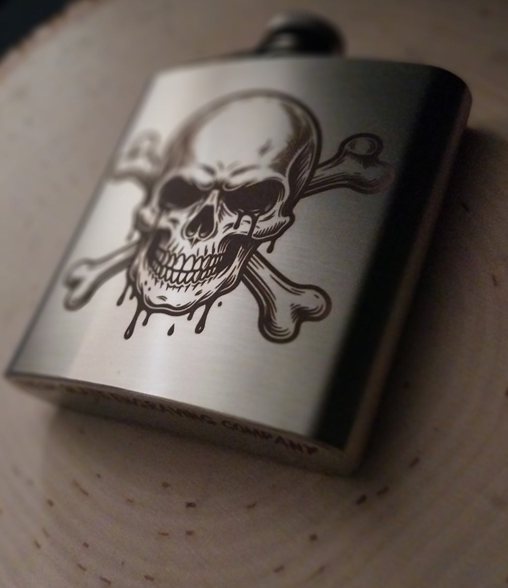 Bloody Skull & Bones Flask