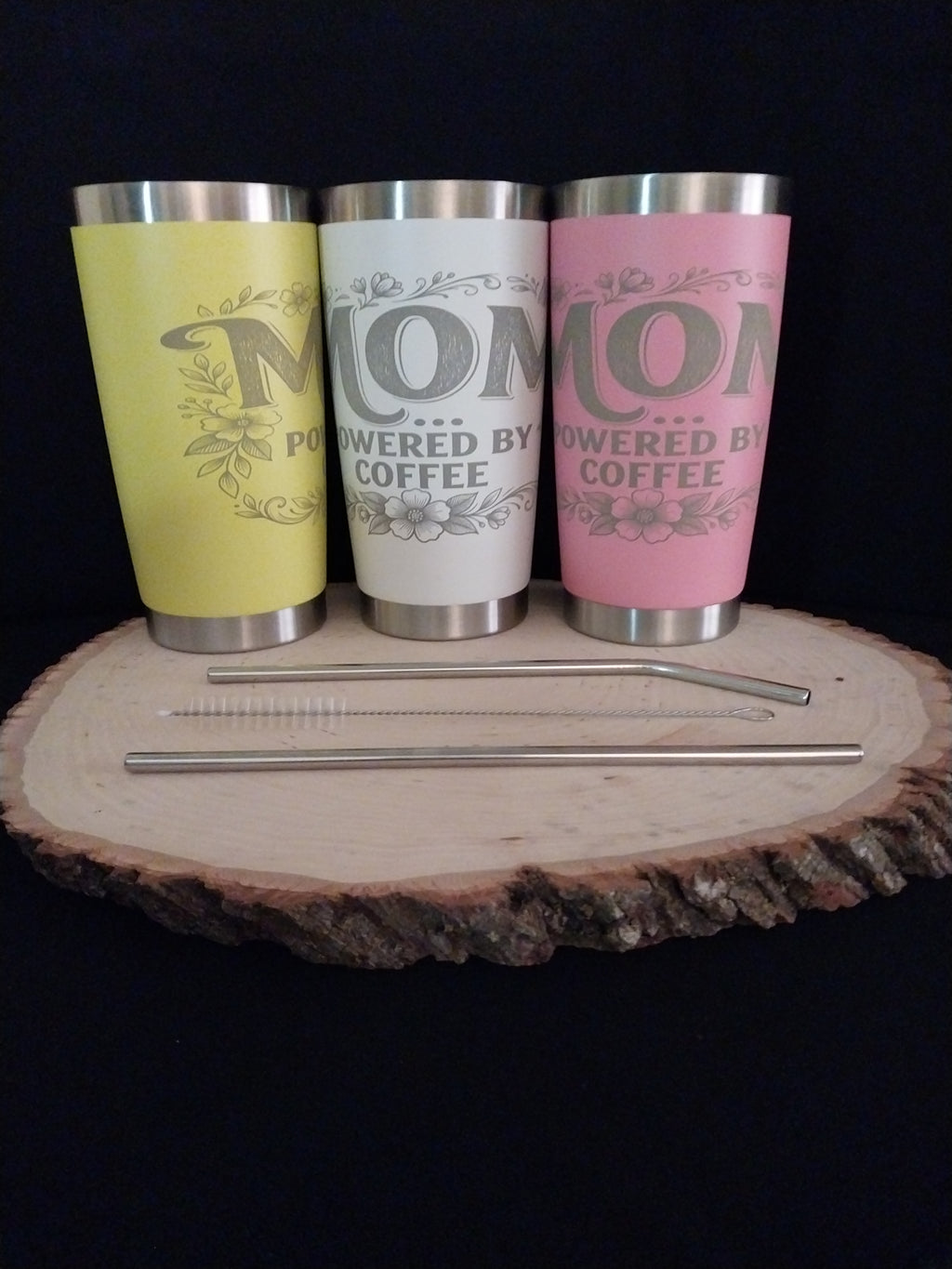MOM Powered by Coffee Drink Tumbler