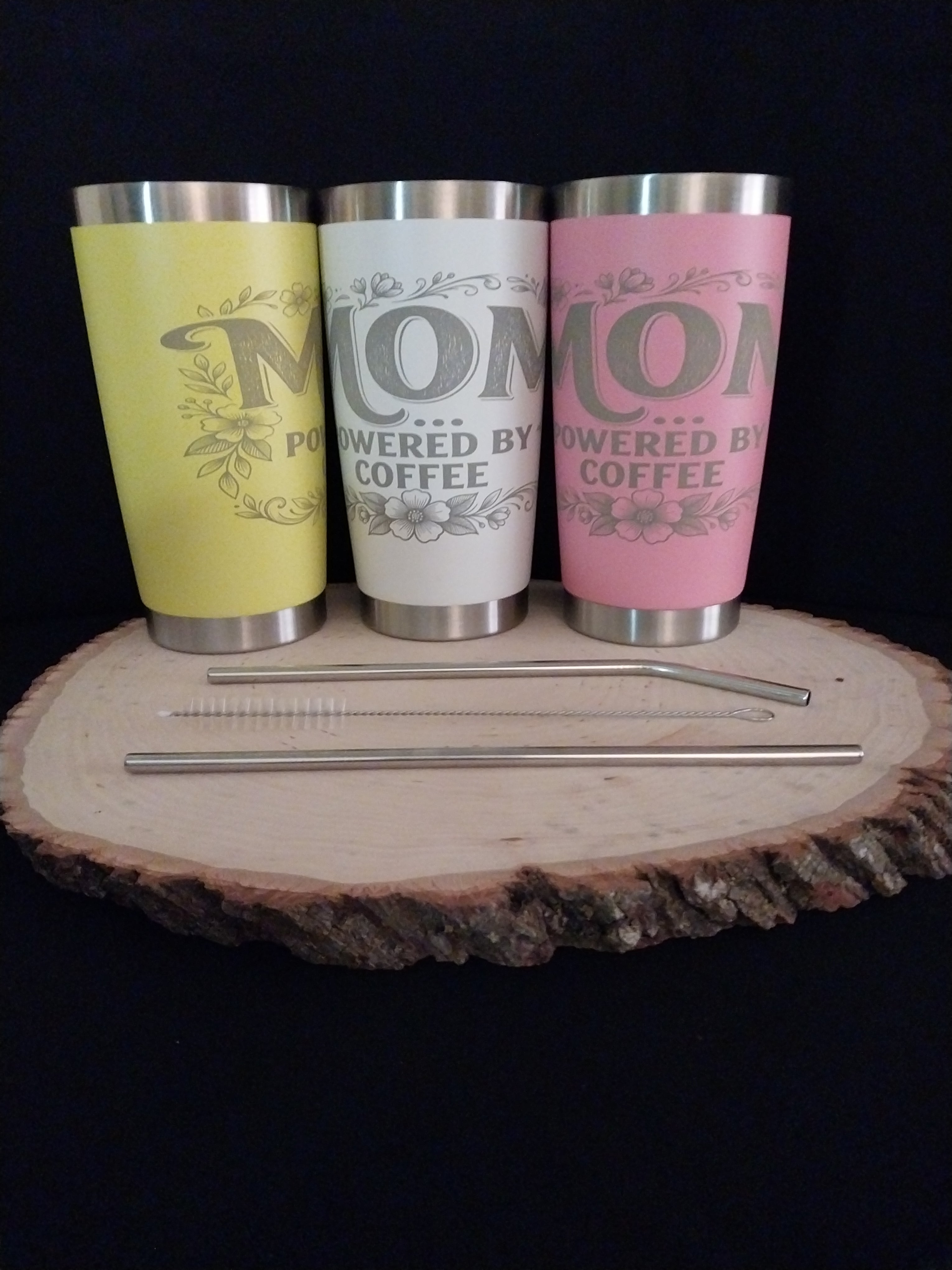 MOM Powered by Coffee Drink Tumbler