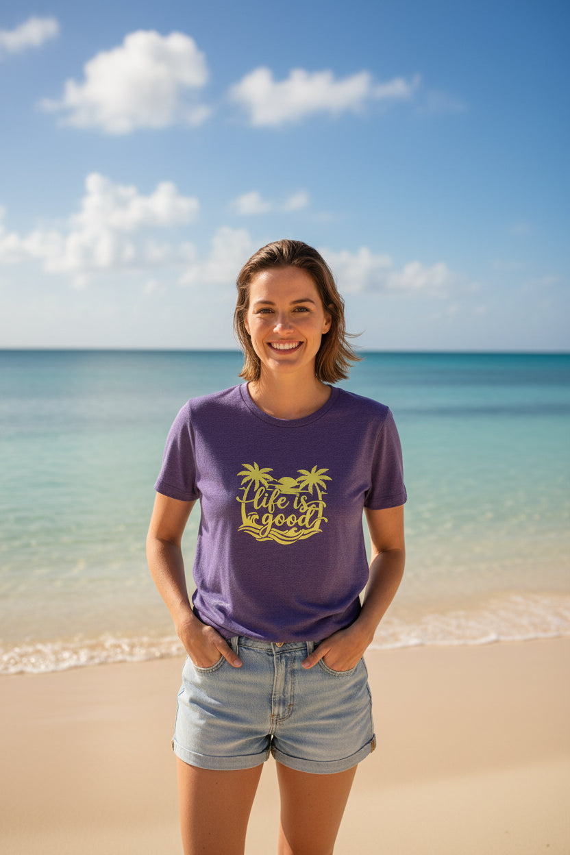 Life is Good Summer Women's Fitted T-Shirt