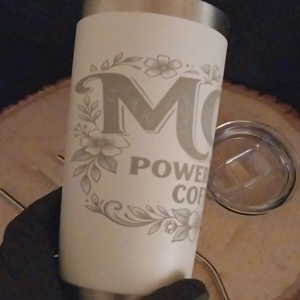MOM Powered by Coffee Drink Tumbler